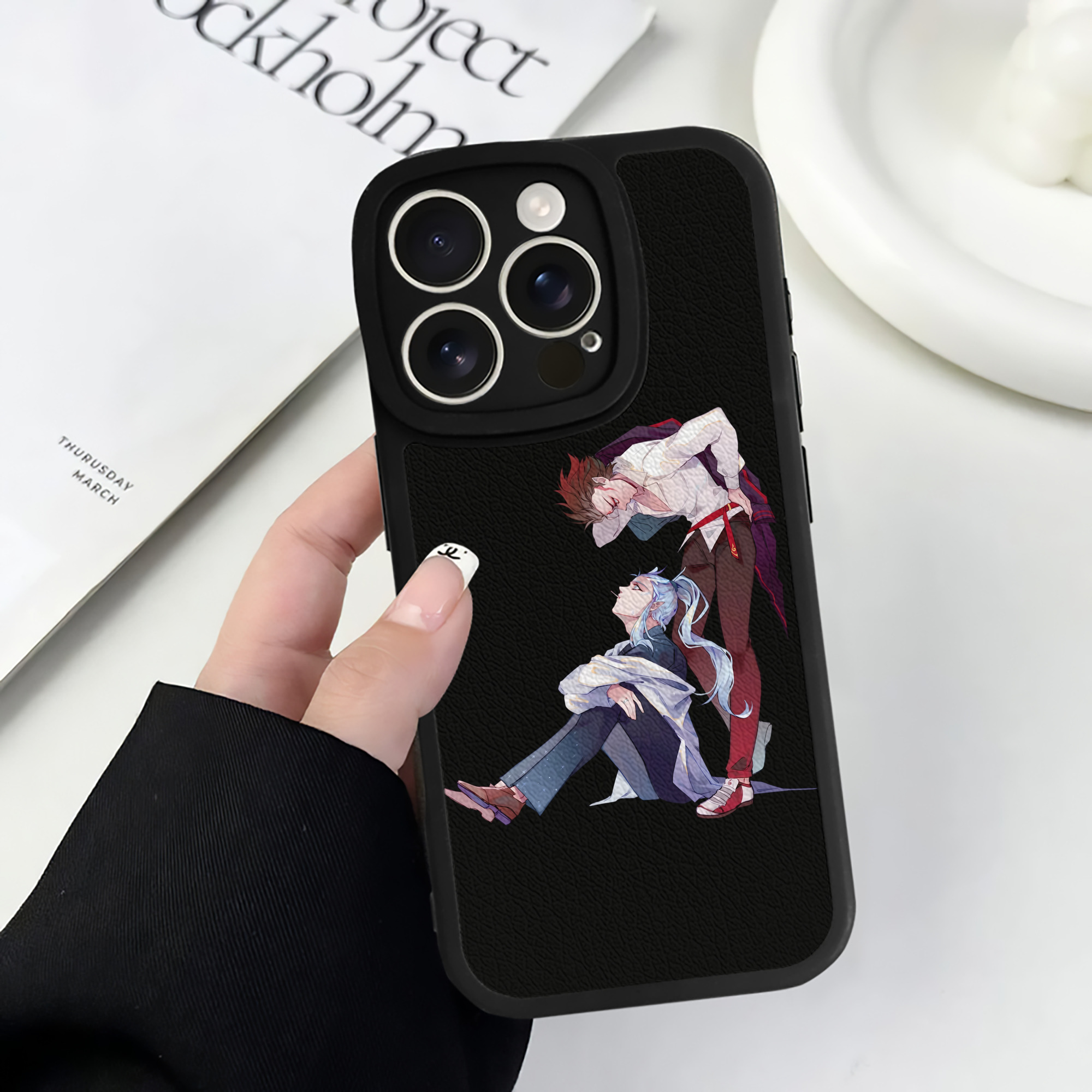 （画像用） Ne Zha 2 ナタ 魔童の大暴れ 【iPhone 16シリーズ対応】シリコンスマホケース（レザー調） 材質：シリコン
